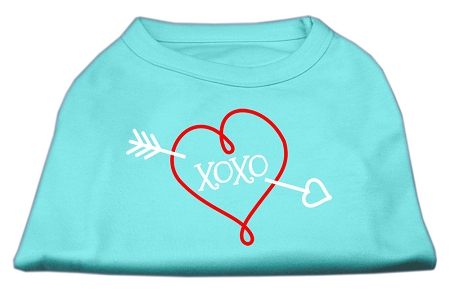 XOXO Screen Print Shirt Aqua XS